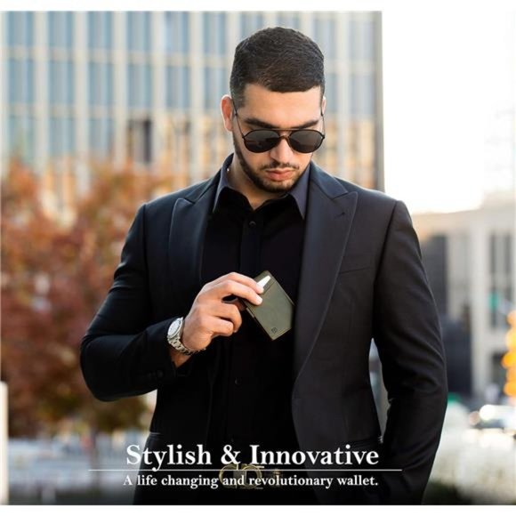 Wallets Slim Front Pocket RFID Blocking Card Holder Minimalist Mini Bifold - Picture 5 of 6